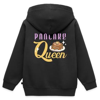 Pfannkuchen - Kinder Premium Organic Zip Hoodie - Schwarz - Hinten - AI Model Kid Male (0cm)