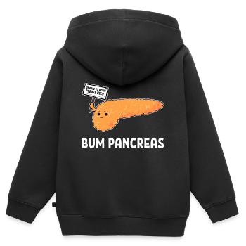 Diabetes Diabetiker Insulin - Kinder Premium Organic Zip Hoodie - Schwarz - Hinten - AI Model Kid Male (0cm)