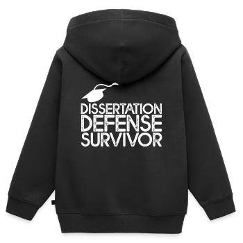 Thèse Defense Survivor 3 - Sweat Premium à capuche zippé enfant bio - noir - Dos - AI Model Kid Male (0cm)