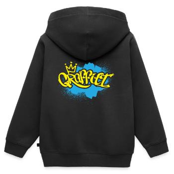 Grafitti Child Sprayer - Kids Premium Organic Zip-up Hoodie - black - Back - AI Model Kid Male (0cm)