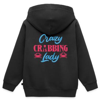 Pêche au crabe Crabe Pêcheurs de crabe - Sweat Premium à capuche zippé enfant bio - noir - Dos - AI Model Kid Male (0cm)