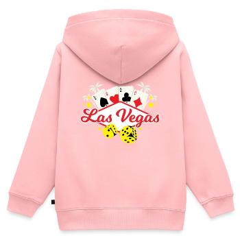 Las Vegas Würfeln Palmen - Kinder Premium Organic Zip Hoodie - Rosa - Hinten - AI Model Kid Female (0cm)