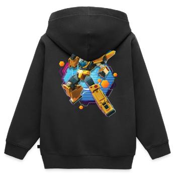 Transformers Earth Spark Bumblebee Autobot - Kinder Premium Organic Zip Hoodie - Schwarz - Hinten - AI Model Kid Male (0cm)