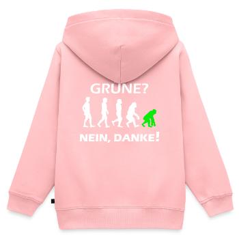 Grüne Nein Danke - Kinder Premium Organic Zip Hoodie - Rosa - Hinten - AI Model Kid Female (0cm)
