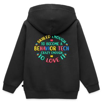 Behavioral Therapist Therapist - Kids Premium Organic Zip-up Hoodie - black - Back - AI Model Kid Male (0cm)