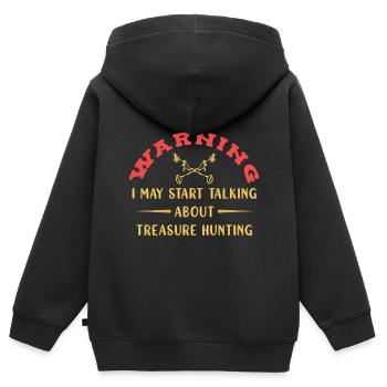 Treasure Hunter Treasure Hunt Metal Detector - Kids Premium Organic Zip-up Hoodie - black - Back - AI Model Kid Male (0cm)