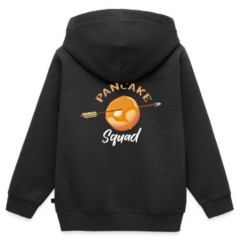 Pfannkuchen - Kinder Premium Organic Zip Hoodie - Schwarz - Hinten - AI Model Kid Male (0cm)