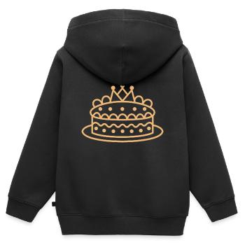 Pfannkuchen - Kinder Premium Organic Zip Hoodie - Schwarz - Hinten - AI Model Kid Male (0cm)