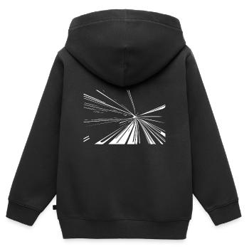 Lignes Vector Splash - Sweat Premium à capuche zippé enfant bio - noir - Dos - AI Model Kid Male (0cm)