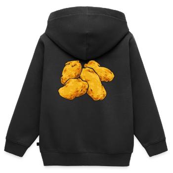 Chicken Nugget Liebhaber Chicken Nuggets - Kinder Premium Organic Zip Hoodie - Schwarz - Hinten - AI Model Kid Male (0cm)