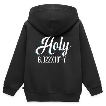 chimie - Sweat Premium à capuche zippé enfant bio - noir - Dos - AI Model Kid Male (0cm)