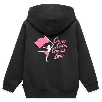Color Guard - Kinder Premium Organic Zip Hoodie - Schwarz - Hinten - AI Model Kid Male (0cm)