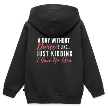 Tanzen - Kinder Premium Organic Zip Hoodie - Schwarz - Hinten - AI Model Kid Male (0cm)