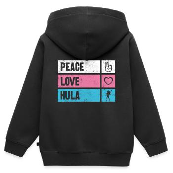 Hulla Hoops Hula Hullern Gift - Kids Premium Organic Zip-up Hoodie - black - Back - AI Model Kid Male (0cm)