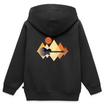 Guitar Electric Guitar Amplifier Les Paul Gift - Kids Premium Organic Zip-up Hoodie - black - Back - AI Model Kid Male (0cm)