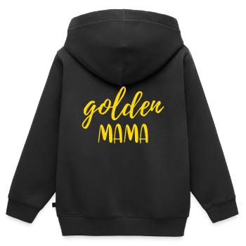 Golden Retriever - Sweat Premium à capuche zippé enfant bio - noir - Dos - AI Model Kid Male (0cm)