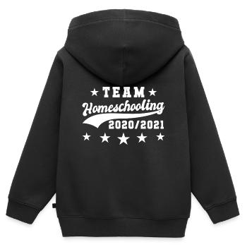 Homeschooling Schüler Schule Schulkind - Kinder Premium Organic Zip Hoodie - Schwarz - Hinten - AI Model Kid Male (0cm)
