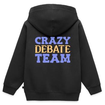 Debattieren Debatte Argumentieren - Kinder Premium Organic Zip Hoodie - Schwarz - Hinten - AI Model Kid Male (0cm)