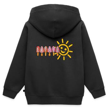 Our little sunshine our favorite - Kids Premium Organic Zip-up Hoodie - black - Back - AI Model Kid Male (0cm)