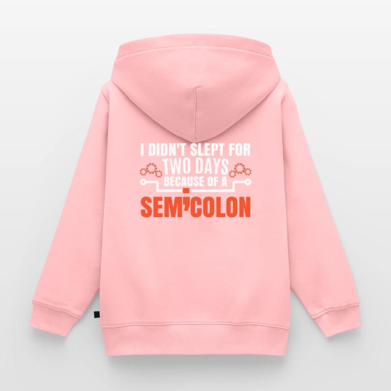 Coding Funny Coder Joke Kids Premium Organic Zip-up Hoodie