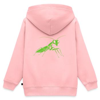 Gottesanbeterin - Kinder Premium Organic Zip Hoodie - Rosa - Hinten - AI Model Kid Female (0cm)