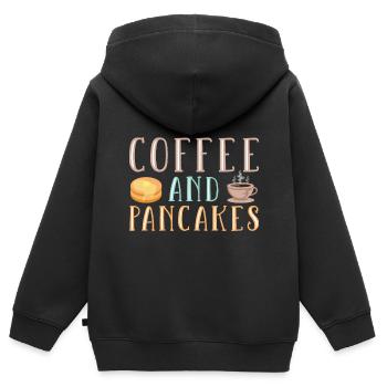 Pfannkuchen - Kinder Premium Organic Zip Hoodie - Schwarz - Hinten - AI Model Kid Male (0cm)