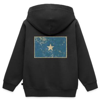 Somalia - Kinder Premium Organic Zip Hoodie - Schwarz - Hinten - AI Model Kid Male (0cm)