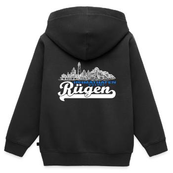 Heimathafen Rügen - Kinder Premium Organic Zip Hoodie - Schwarz - Hinten - AI Model Kid Male (0cm)