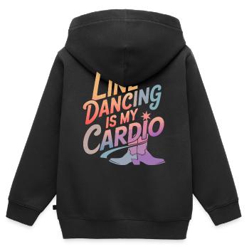 Line Dancing Tanzen Tänzer - Kinder Premium Organic Zip Hoodie - Schwarz - Hinten - AI Model Kid Male (0cm)