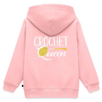 Crochet - Kids Premium Organic Zip-up Hoodie - rose - Back - AI Model Kid Female (0cm)