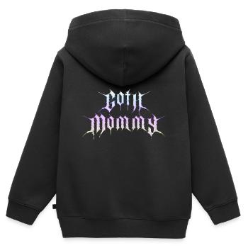 Méchant gothique ! Gothique Fille Gothique Esthétique - Sweat Premium à capuche zippé enfant bio - noir - Dos - AI Model Kid Male (0cm)