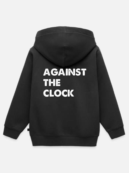 against the clock - Kinder Premium Organic Zip Hoodie - Schwarz