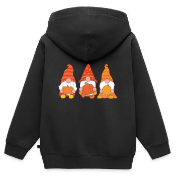 Halloween Zwerge - Kinder Premium Organic Zip Hoodie - Schwarz - Hinten - AI Model Kid Male (0cm)