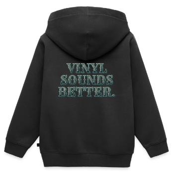 Vinyl Sounds Better - Retro Musikliebhaber - Kinder Premium Organic Zip Hoodie - Schwarz - Hinten - AI Model Kid Male (0cm)