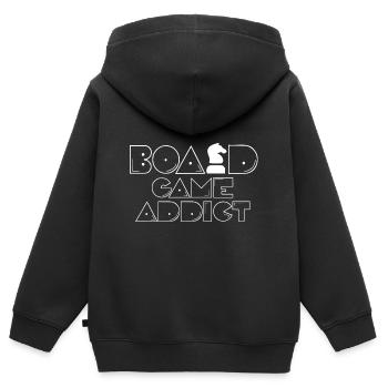 Spiel - Kinder Premium Organic Zip Hoodie - Schwarz - Hinten - AI Model Kid Male (0cm)