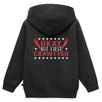 Langusten Languste - Kinder Premium Organic Zip Hoodie - Schwarz - Hinten - AI Model Kid Male (0cm)
