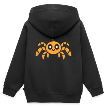 araignée - Sweat Premium à capuche zippé enfant bio - noir - Dos - AI Model Kid Male (0cm)