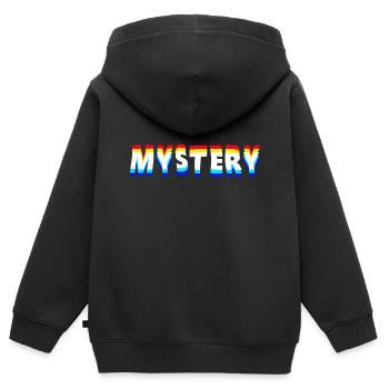Mystery - Kids Premium Organic Zip-up Hoodie - black - Back - AI Model Kid Male (0cm)