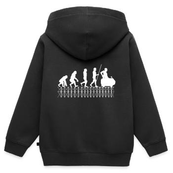 Achterbahn - Kinder Premium Organic Zip Hoodie - Schwarz - Hinten - AI Model Kid Male (0cm)