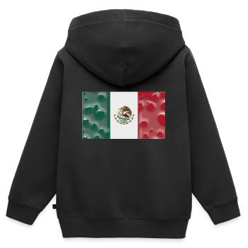 Mexiko - Kinder Premium Organic Zip Hoodie - Schwarz - Hinten - AI Model Kid Male (0cm)