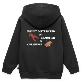 Langusten Languste - Kinder Premium Organic Zip Hoodie - Schwarz - Hinten - AI Model Kid Male (0cm)