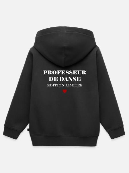 Professeur de danse - Sweat Premium à capuche zippé enfant bio - noir