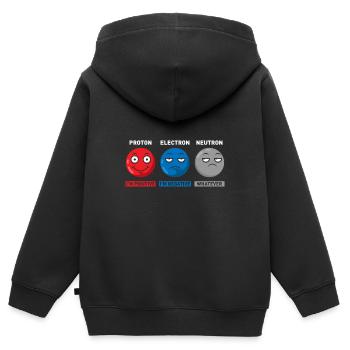 Cadeau scientifique pour chimiste - Sweat Premium à capuche zippé enfant bio - noir - Dos - AI Model Kid Male (0cm)