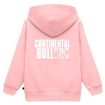 Colorbulls Conti Bulldoggen Continental Bulldogs - Sweat Premium à capuche zippé enfant bio - rose - Dos - AI Model Kid Female (0cm)