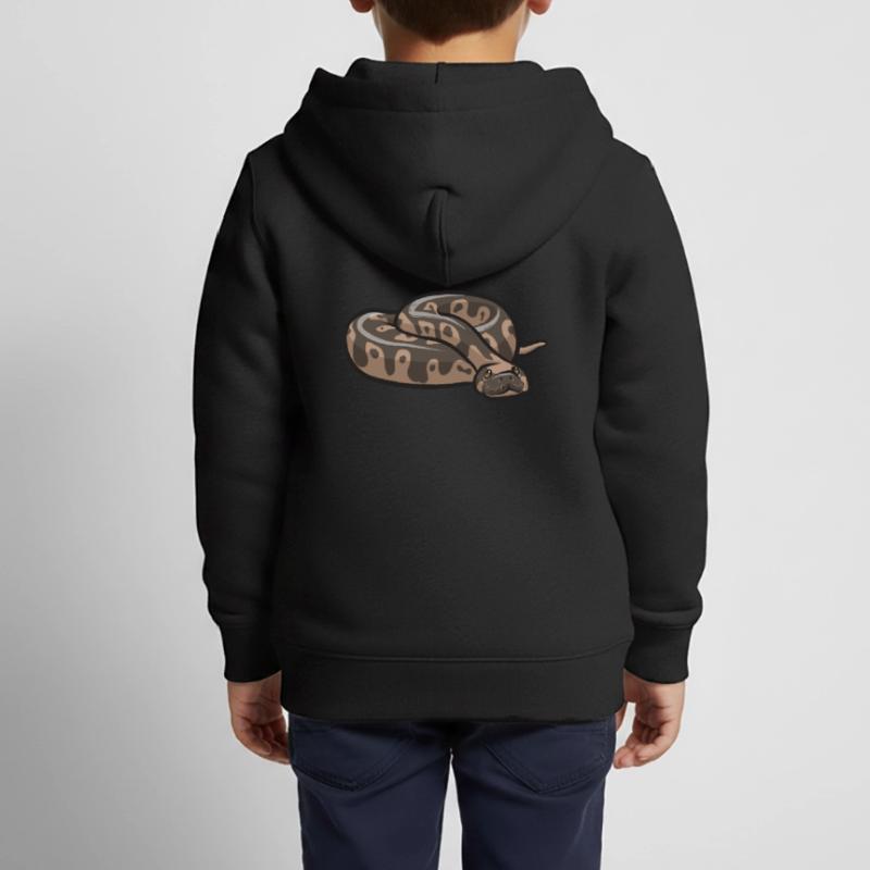 Ball Python Snake King Python Sweat Premium à capuche zippé enfant bio