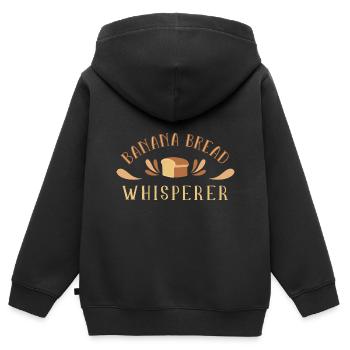 Cuisson du pain Boulangers Boulangers Cuisson du levain - Sweat Premium à capuche zippé enfant bio - noir - Dos - AI Model Kid Male (0cm)