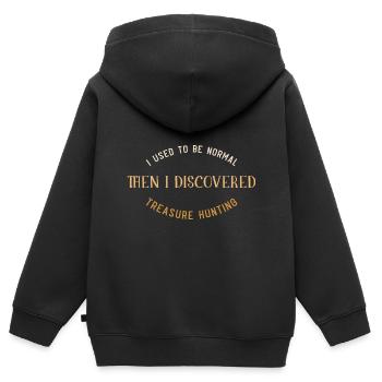 Treasure Hunter Treasure Hunt Metal Detector - Kids Premium Organic Zip-up Hoodie - black - Back - AI Model Kid Male (0cm)