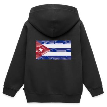Cuba - Sweat Premium à capuche zippé enfant bio - noir - Dos - AI Model Kid Male (0cm)
