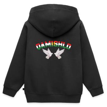 Kurdistan - Kinder Premium Organic Zip Hoodie - Schwarz - Hinten - AI Model Kid Male (0cm)