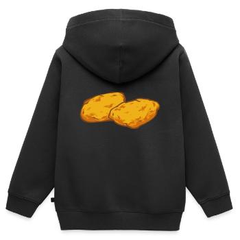 Chicken Nugget Liebhaber Chicken Nuggets - Kinder Premium Organic Zip Hoodie - Schwarz - Hinten - AI Model Kid Male (0cm)